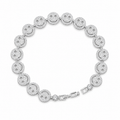 Smiley Face Bracelet - Silver