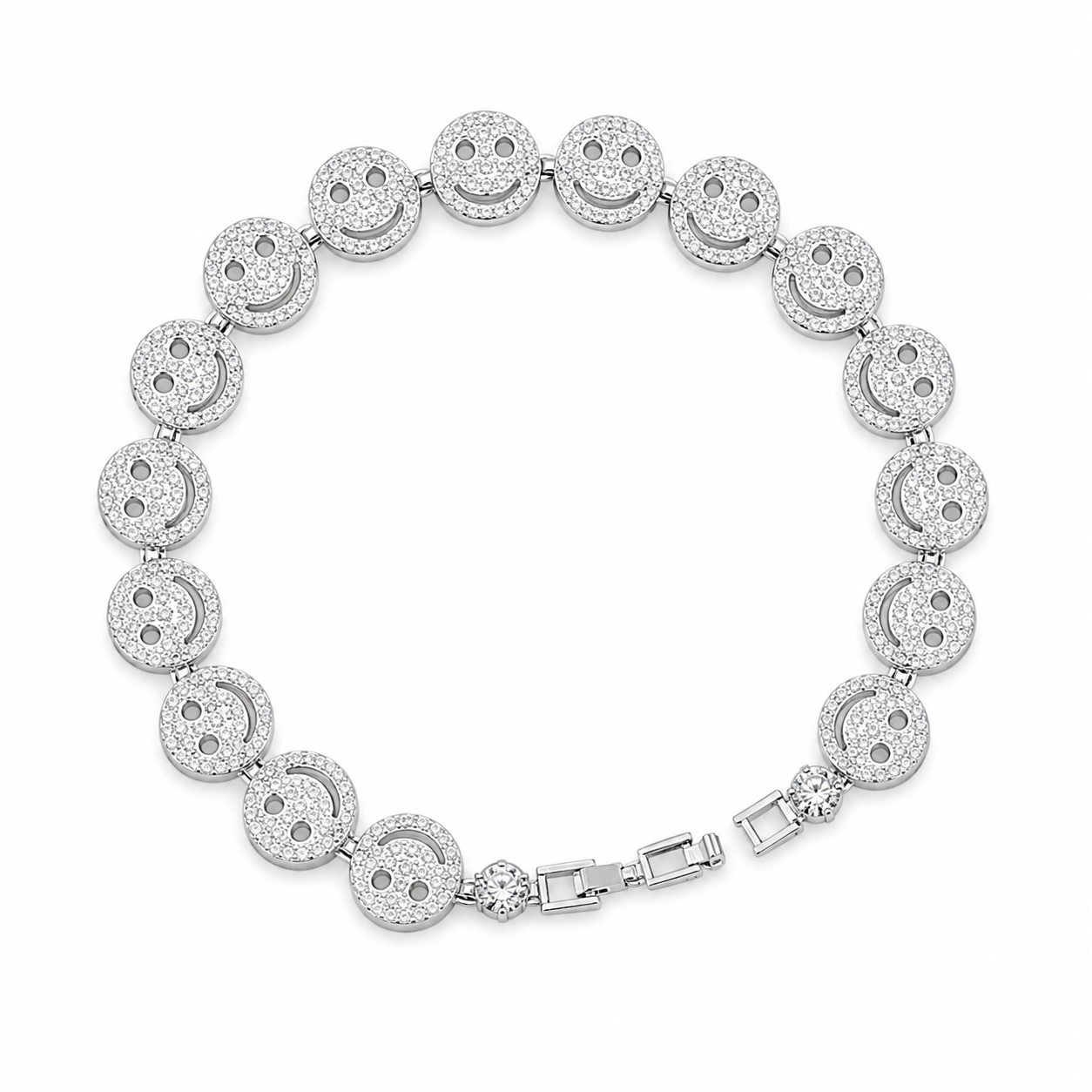 Smiley Face Bracelet - Silver