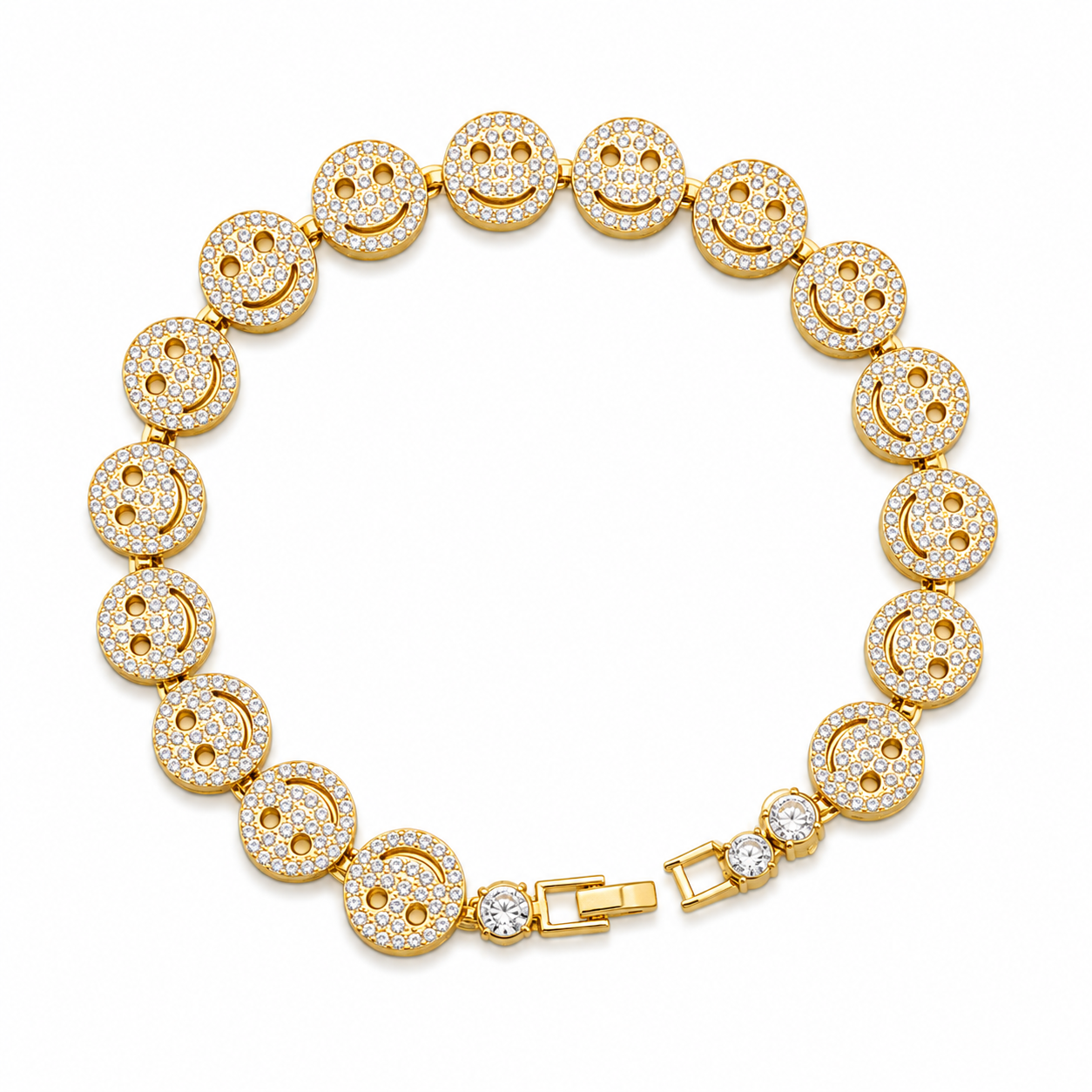 Smiley Face Bracelet - Gold